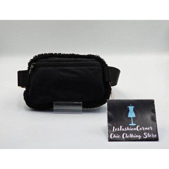 Lululemon Women's Black Sherpa Fleece Belt Bag Crossbody Waist Pack 3040 - Picture 11 of 15
